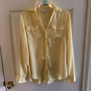New York & Company yellow blouse